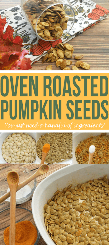 Keep the seeds from your pumpkins to make these delicious oven roasted pumpkin seeds!