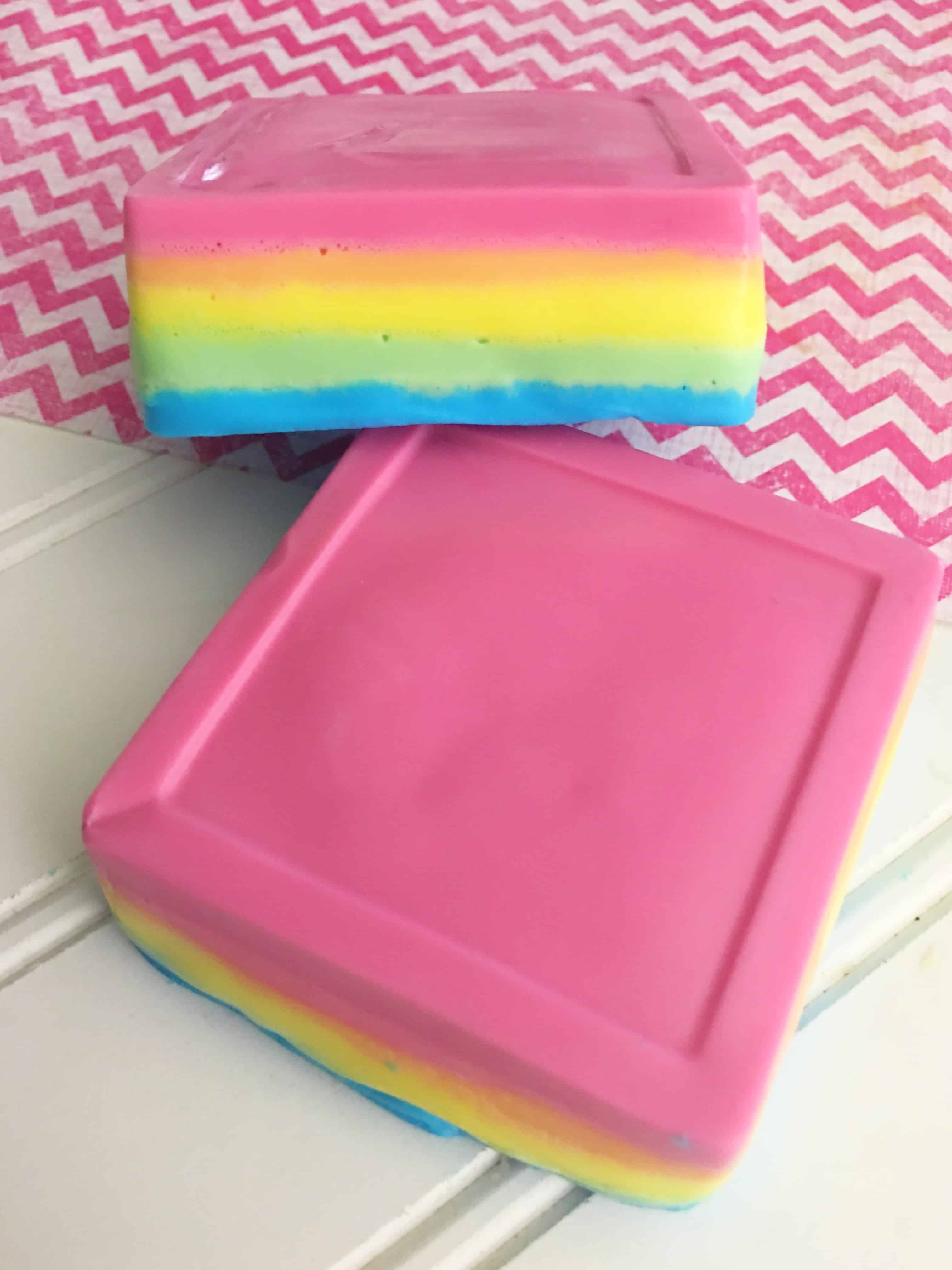Homemade Rainbow Soap