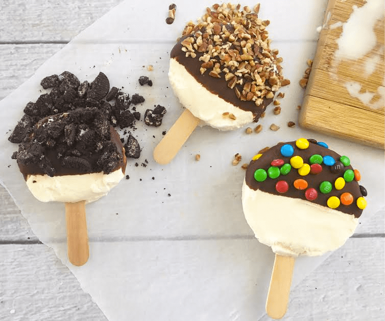 Homemade Ice Cream Bars that are so easy to make!