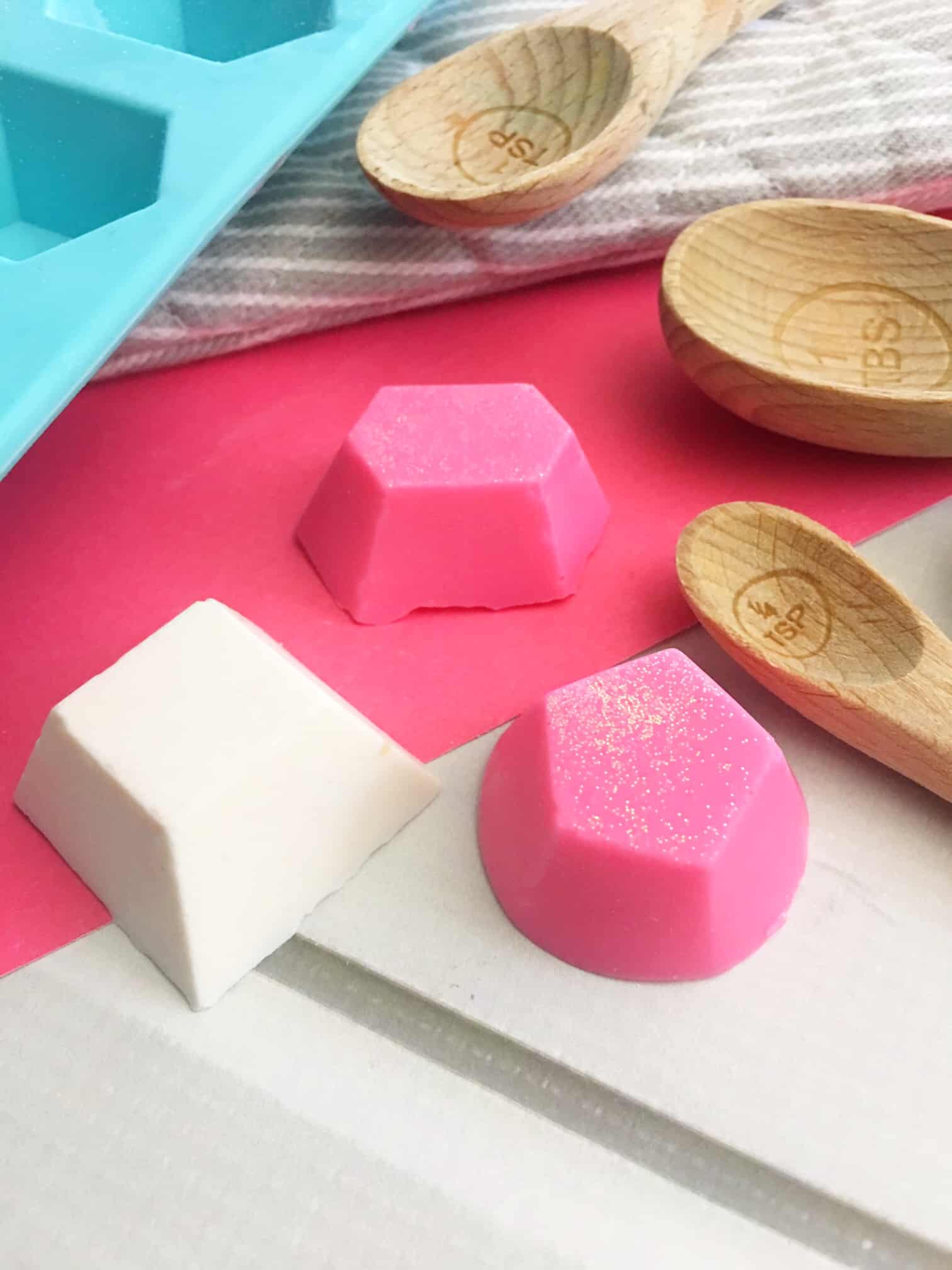 These chocolates are shaped like gems and sprinkle with glitter! Such a fun treat for a bridal or baby shower, or even a festive Christmas treat for guests.